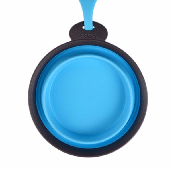 Silicone Bowl with Carabiner Convenient Dog Food Folding Bowl